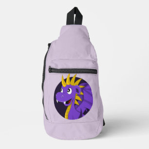 Bandolera Dragón púrpura de dibujos animados