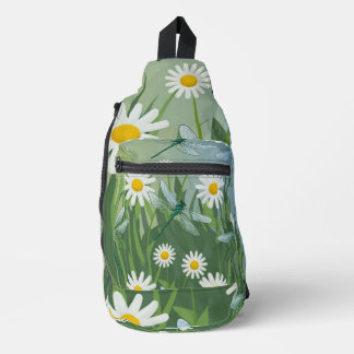 Bandolera Dragonfly Daisies Sling Bag