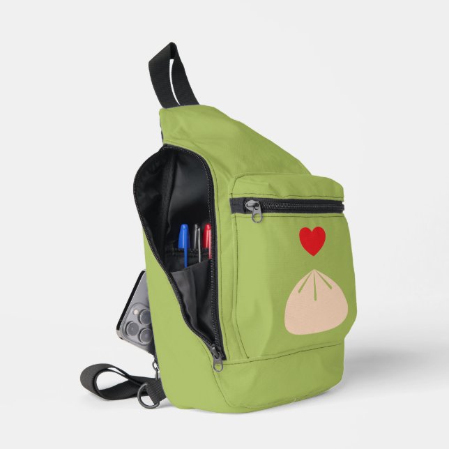 Bandolera Dumpling Love Matcha Sling Bag (Abierto)