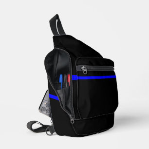 Bandolera El gráfico simbólico delgado de la línea azul