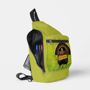 Bandolera El pavo orgulloso de SlipperyJoe come jamón colgar
