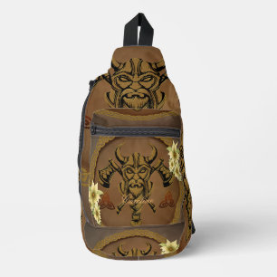 Bandolera El valiente viking con Helmet con cuernos.