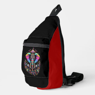 Bandolera Elefante Majestuoso Con Pintura De Cara Vibrante