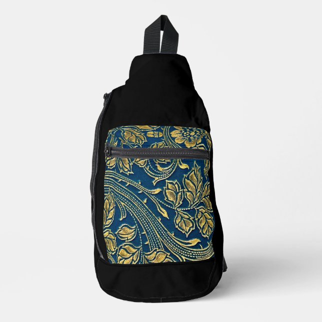 Bandolera Elegancia de Flor Dorada  (Anverso)