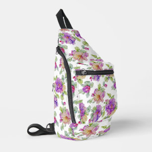 Bandolera Elegante color púrpura morado floral