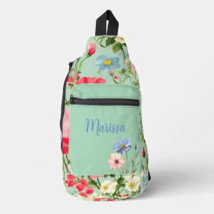 Bandolera Elegante Flor Silvestre del Campo Inglés