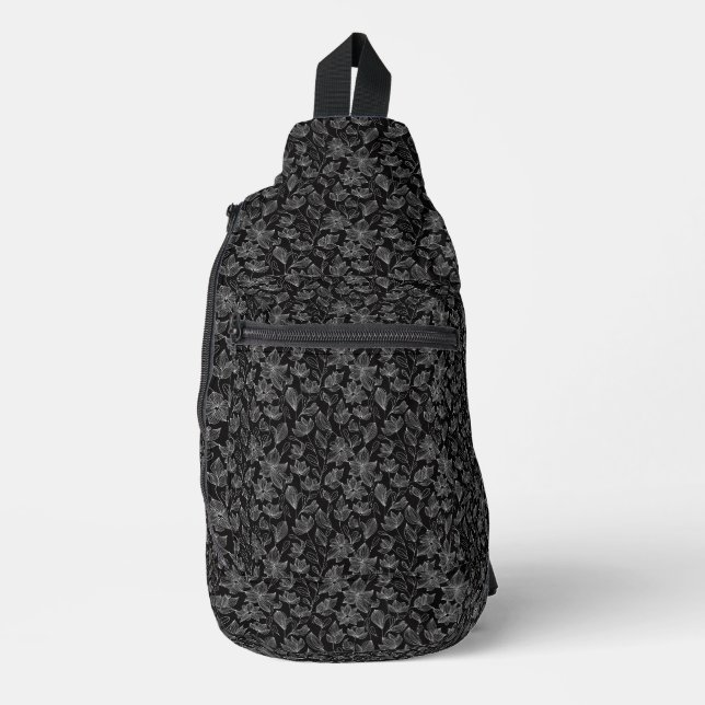 Bandolera Elegante floral blanco (Anverso)
