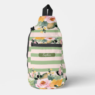Bandolera Elegante forma verde orgánica arte para regalos