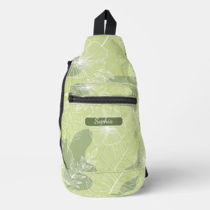 Bandolera Elegante forma verde orgánica arte para regalos