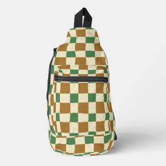 Bandolera Elegante hoja seca Verde y marrón Clásico de yeso