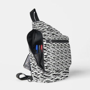Bandolera Elegante negro y blanco