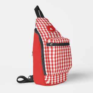 Bandolera Elegante patrón de rejilla oscura