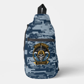 Bandolera Emblema de helicóptero militar veterano nadador de