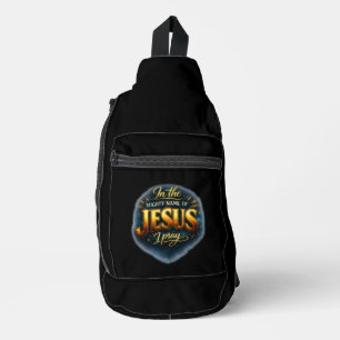 Bandolera En el poderoso nombre de JESÚS oro - Cristiano