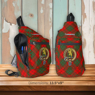 Bandolera Escudo de armas del Clan Cumming sobre tartán