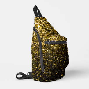 Bandolera Espuma purpurina de imitación de oro oscuro