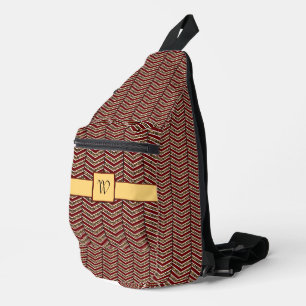 Bandolera Estampado de leopardo en chevron