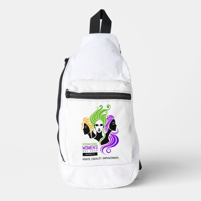 Bandolera Estilizado trío colorido de mujeres 2025 (Anverso)