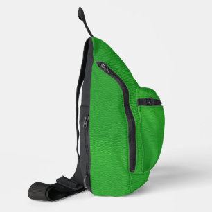 Bandolera estructura de cuero, verde