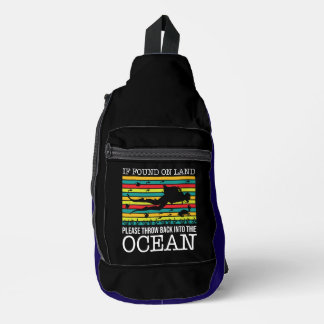 Bandolera Exploración Subacuática Colorida con Buzo de Scuba