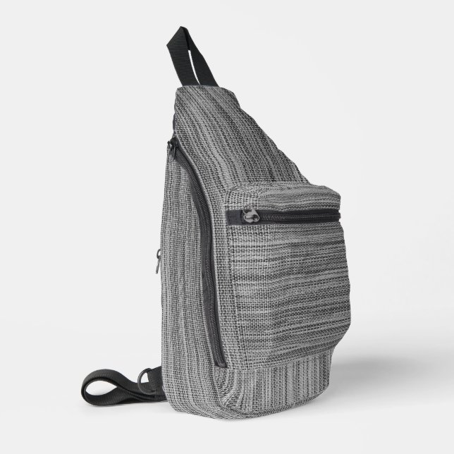 Bandolera Faux Gray Fabric (Esquina izquierda)