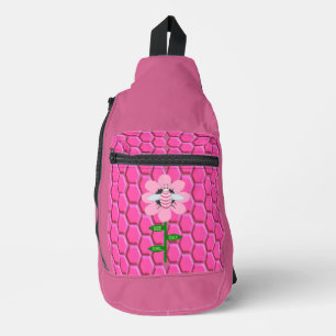 Bandolera Feliz Día de la Abeja Chica Pink Birthday Bumblebe