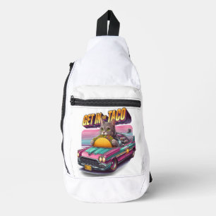 Bandolera Fiesta felina en pista rosa