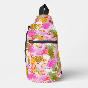 Bandolera Flamingo Garden Rosa