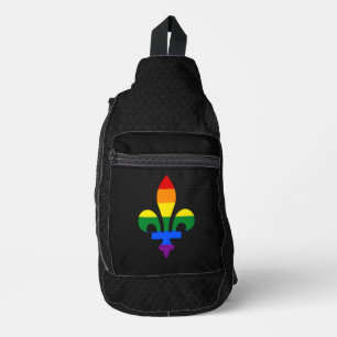 Bandolera flor de lis del orgullo LGBT