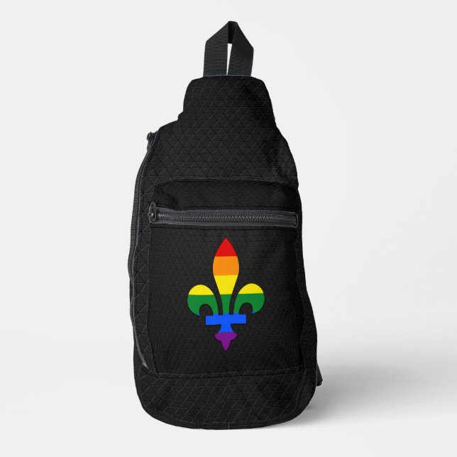 Bandolera flor de lis del orgullo LGBT (Anverso)