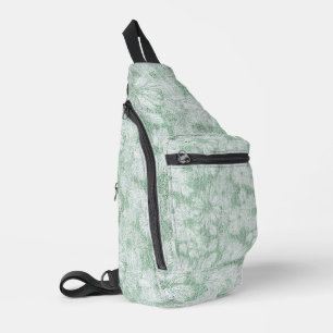 Bandolera Floral Daisy Terciopelo Verde Menta 