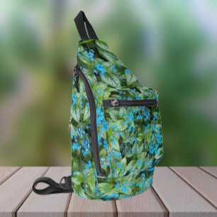 Bandolera Flores de Little Blue Brunnera Floral