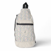 Flores en cascada azules y rosas