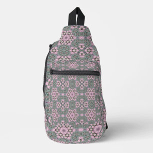 Bandolera Formas redondeadas rosadas de flor Simétricas