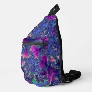 Bandolera Fractal arcoiris colorido de Boho Jewel Tone Tripp