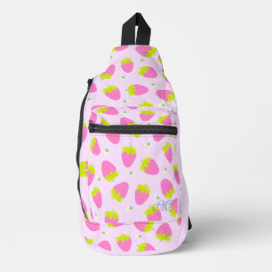 Bandolera Fresa Pastel Rosa