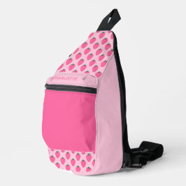 Bandolera Fresas rosas, chicas lindos y personalizados