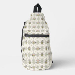 Bandolera FRIENDS™ Patrón de Argyle de Central Perk