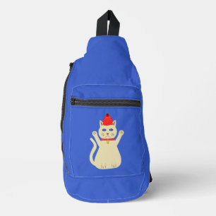 Bandolera Gato de Navidades de corte