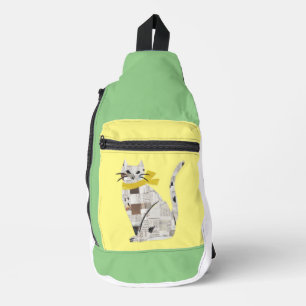 Bandolera gato de newspapar