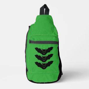 Bandolera Gato de vampiro frente a Bat Halloween