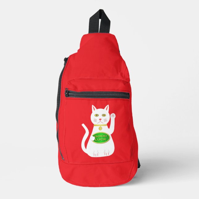Bandolera Gato Lucky Oriental (Anverso)