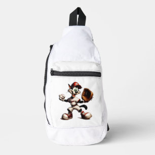 Bandolera Gato Tonto Lanzador de Béisbol se Prepara
