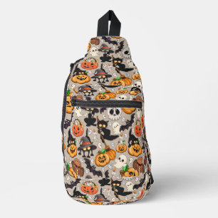 Bandolera Gatos divertidos de Halloween en una fiesta