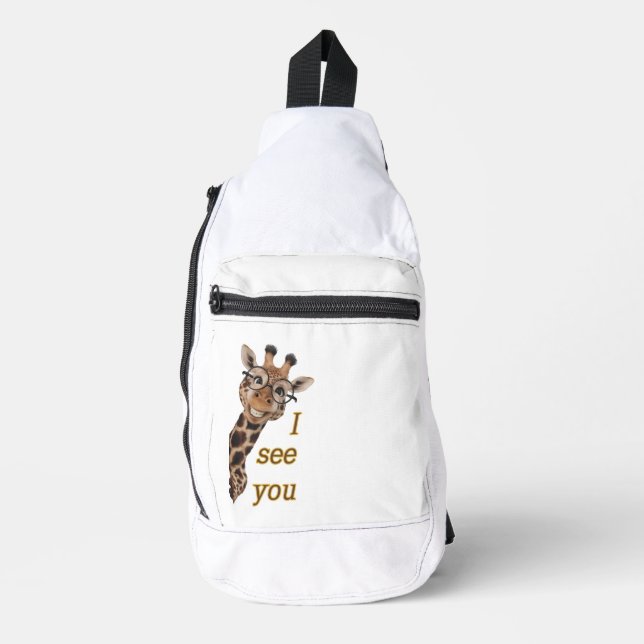 Bandolera Giraffe.Text.Te veo (Anverso)