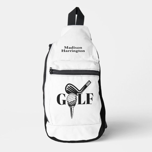 Bandolera Golf de nombre personalizado (Anverso)