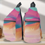 Bandolera gradiente colorido viajes en monograma moderno<br><div class="desc">Presentamos la "Modern Monogram Colorful Abstract Gradients Travel Sling Bag" diseñada por PixeliaDesigns, una obra maestra de color vibrante y diseño minimalista para la mujer contemporánea. Diseñado con una mezcla única de gradientes abstractos modernos, este saco de honda destaca por su monograma blanco personalizado, encarnando tanto el estilo como la...</div>