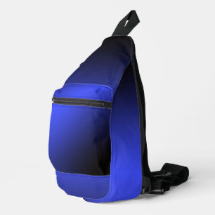 Bandolera Gradiente Negro y Azul brillante
