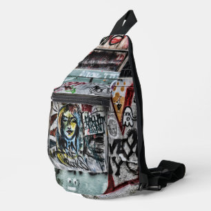 Bandolera Graffiti Urban Street Guay Grunge Moderno Único