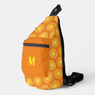 Bandolera Guay Juicy Naranja trozos de fruta amarilla Monogr